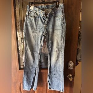 Classic Light Wash Straight Leg Jeans